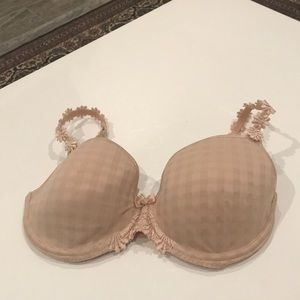Bra by Marie Jo haute lingerie Size 32 nude color straps with flowers